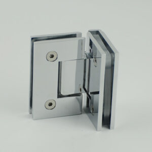 Glass Hinge 90° W-G Flat/Edge Black 304 Royal
